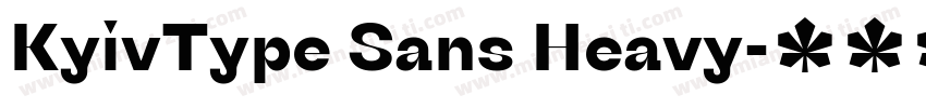 KyivType Sans Heavy字体转换